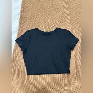 Wild Fable Black Cropped Baby Tee